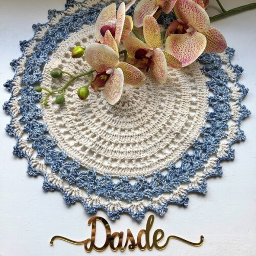 Sousplat Americano Croche Boho Jeans *par*