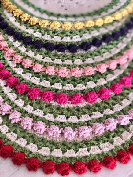 Sousplat Americano Croche Jardim de Tulipas