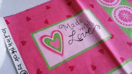 Tecido Importado Patchwork - Painel Love