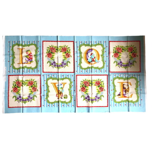 Tecido Painel Importado Patchwork - Love