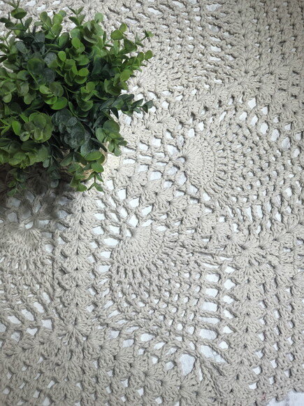 Toalha - Centro de Mesa Croche Abacaxi Boho