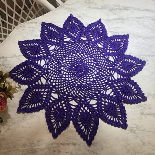 Toalha - Centro de Mesa Croche Violeta