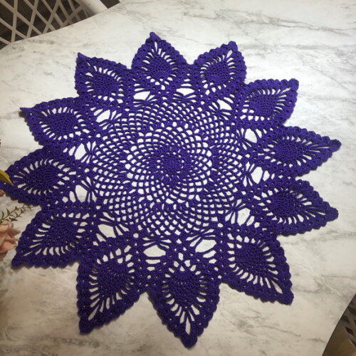 Toalha - Centro de Mesa Croche Violeta