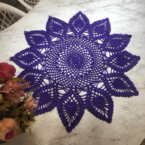 Toalha - Centro de Mesa Croche Violeta