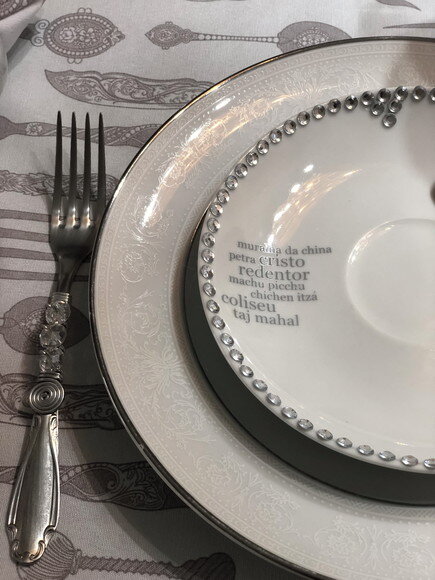 Trilho / Caminho de Mesa Talheres Luxo 1m e 70cm *valor Par*