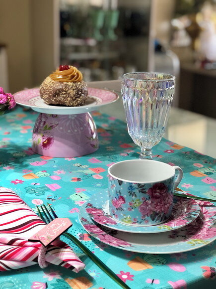 Trilho de Mesa Crepe Cactos - Caminho de Mesa