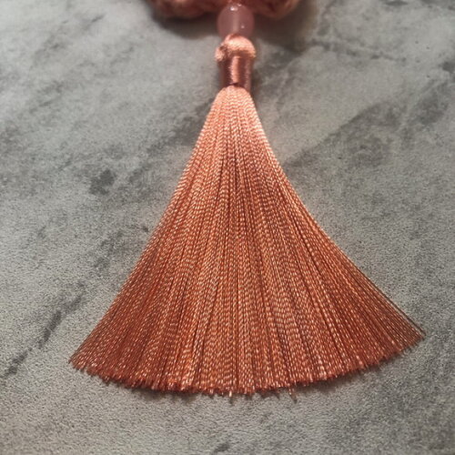 Trilho Mesa Abacaxi Croche Salmão c Tassel