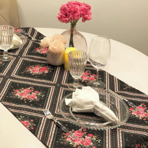 Trilho Mesa Anti-manchas* Rosas Vermelhas Karsten *valor Par