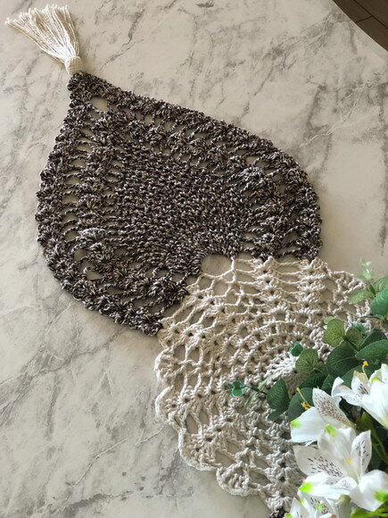 Trilho Mesa Croche Crú com Tassel - Caminho Centro Mesa