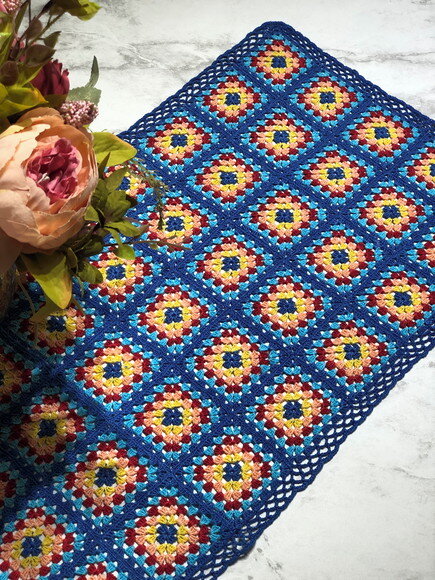 Trilho Mesa Crochê Patchwork - Caminho ou Centro Mesa