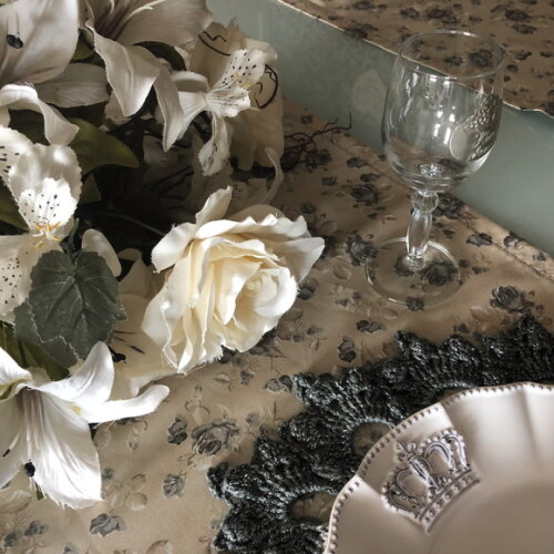 Trilho Mesa Easy Clean - Caminho Mesa - Floral Rosas