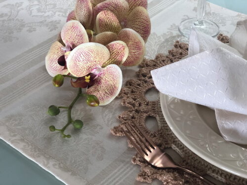 Trilho Mesa Jacquard Boho Natural *valor do Par*