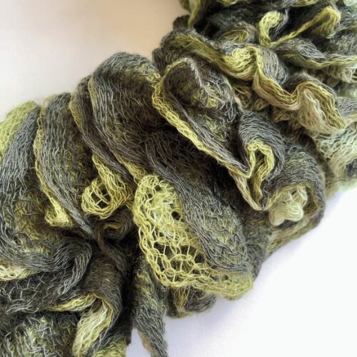 Echarpe - Cachecol Croche Verde Folha