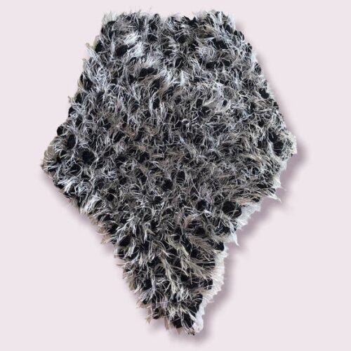 Echarpe Cachecol Golapompom Preto Croche