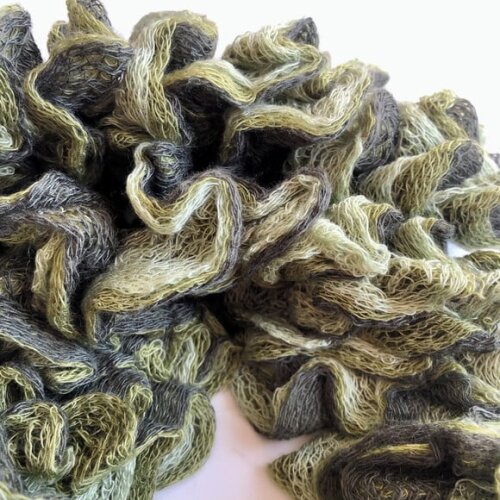 Echarpe - Cachecol Croche Verde Folha