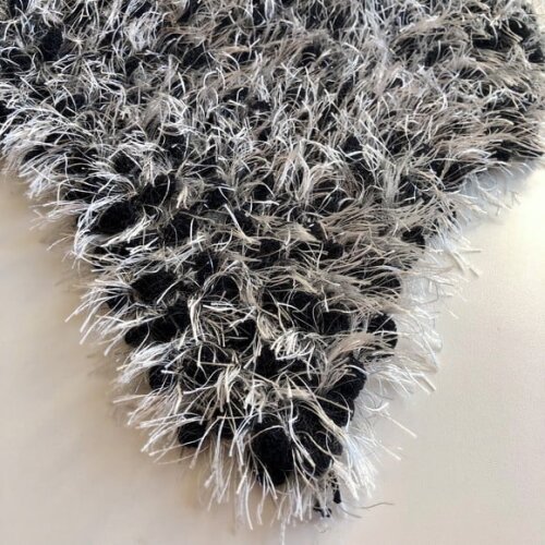 Echarpe Cachecol Golapompom Preto Croche