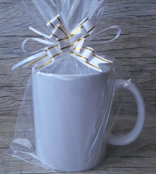 Embalagem Caneca ou Copo Long Drink com Laço Mágico - 10unid