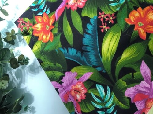 Jogo Americano Tecido Aquacblock Orquídeas Tropical - Par