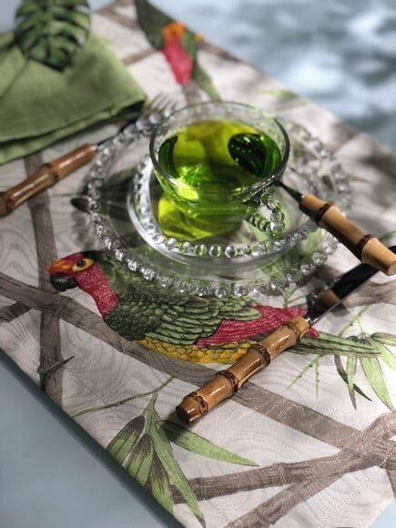 Jogo Americano Tecido Ave Tropical - Par