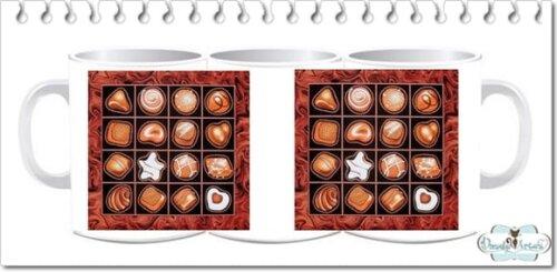 Mug Rug - Tapete de Caneca Chocolate Godiva