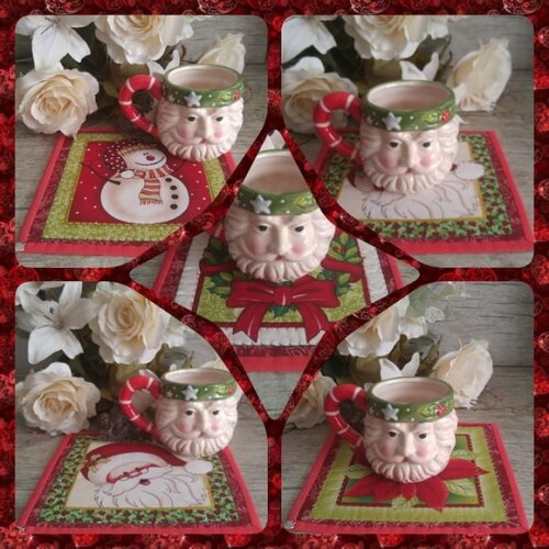 Mug Rug Tapete de Caneca Natal