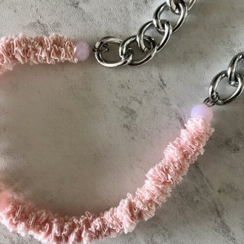 Óculos Cordão Corda Corrente Renda Rosa Salva Cordinha - 14