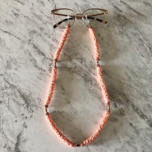 Óculos Cordão Corda Corrente Rose Gold Salva Cordinha - 11