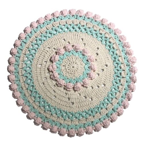 Sousplat Americano Croche Boho Tulipa Candy Color *par*