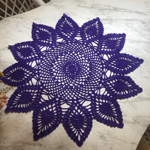Toalha - Centro de Mesa Croche Violeta