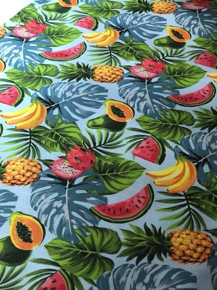 Trilho /caminho Mesa Tricoline Frutas Tropical *valor Par*
