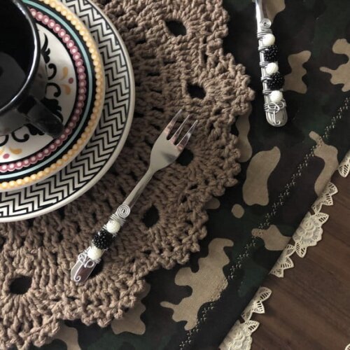 Trilho Mesa Camuflado Militar - Caminho Mesa - Tête-a-tête