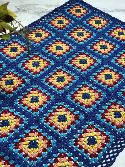 Trilho Mesa Crochê Patchwork - Caminho ou Centro Mesa