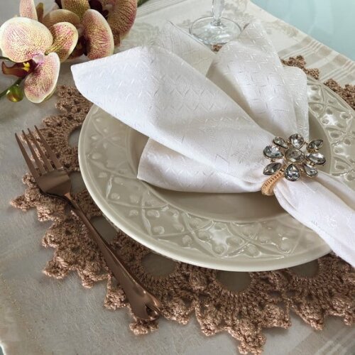 Trilho Mesa Jacquard Boho Natural *valor do Par*