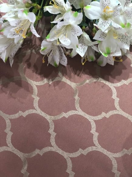 Trilho Mesa Rose Gold Jacquard - Caminho Mesa