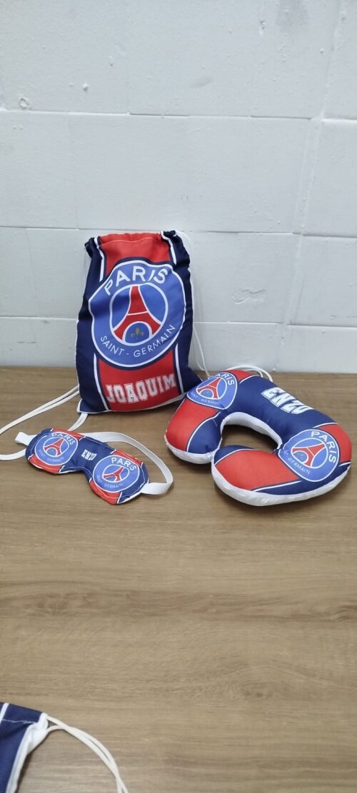 Kit Festa do Pijama PSG-Almofada de Pescoço