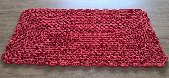 Kit Lugar Americano Croche 9 Peças Vermelho