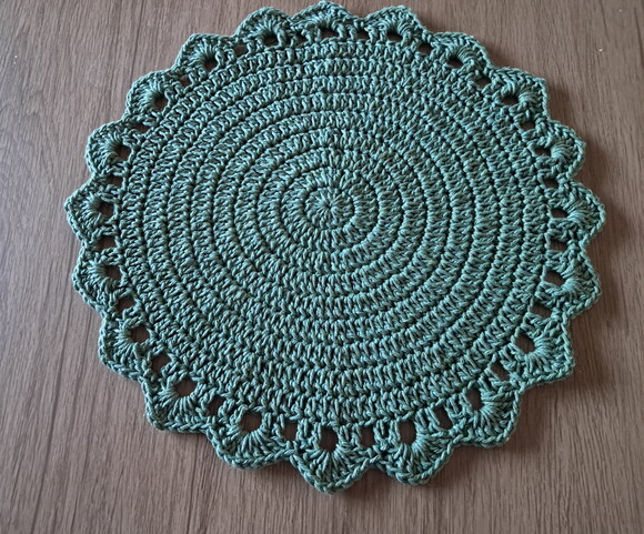 Kit Souplat Croche Verde Esmeralda 36cm 6 Peças