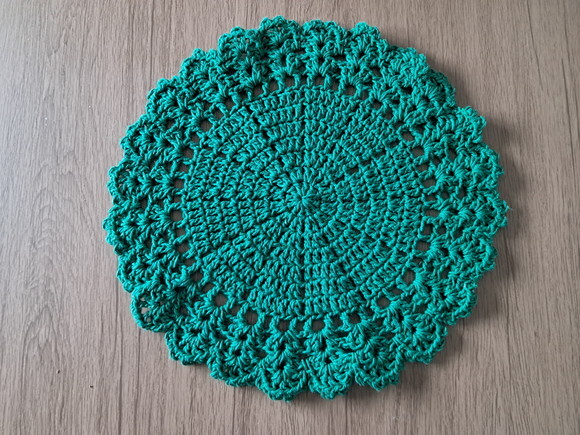 Kit Sousplat Croche Verde 8 Peças