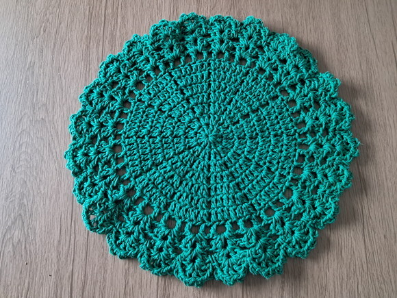 Kit Sousplat Croche Verde 8 Peças