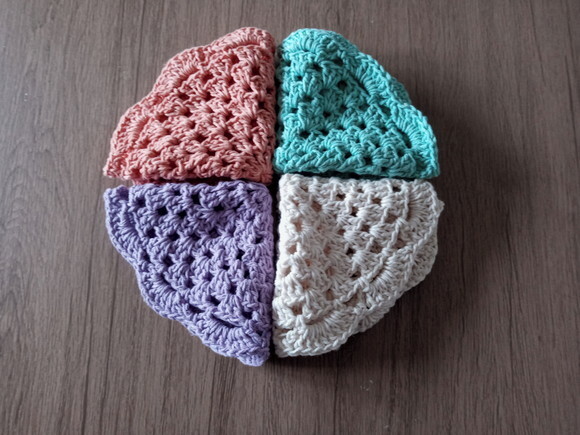 Kit Sousplat Sobremesa Croche Colorido 18 Peças