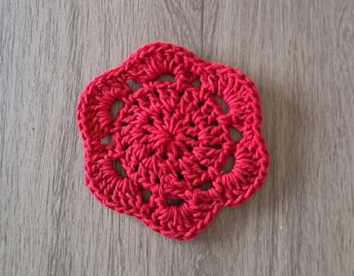 Kit Lugar Americano Croche 9 Peças Vermelho