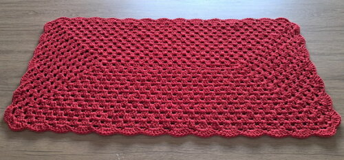 Kit Lugar Americano Croche 9 Peças Vermelho