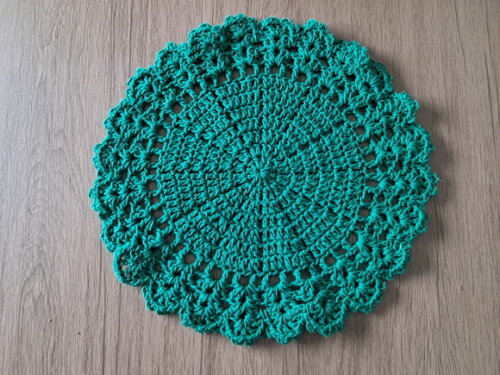 Kit Sousplat Croche Verde 8 Peças
