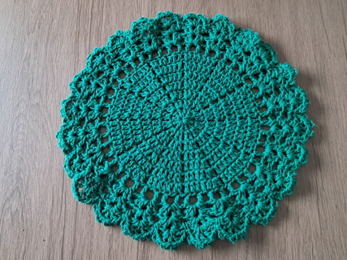 Kit Sousplat Croche Verde 8 Peças