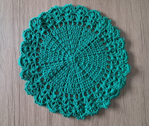 Kit Sousplat Croche Verde 8 Peças