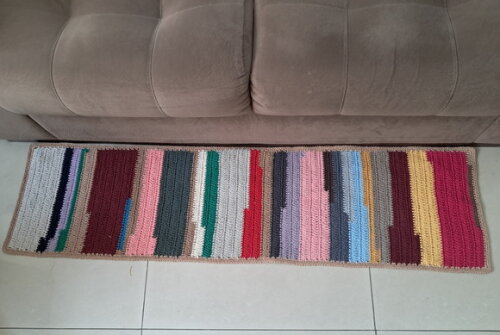 Passadeira Croche Multicolorida 1,32x32cm