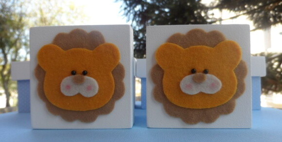 Caixinhas Decoradas Leão