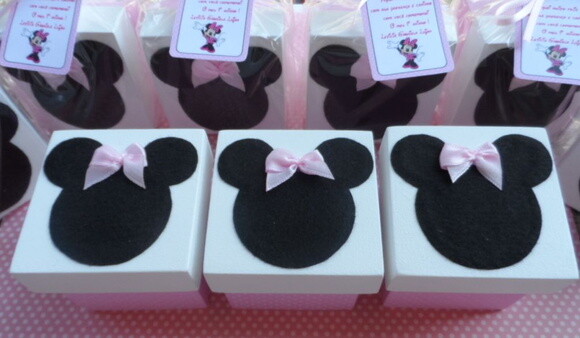 Caixinhas Decoradas Minnie Rosa