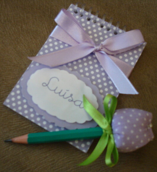 Kit Cadernetas e Mini Lápis Tulipa