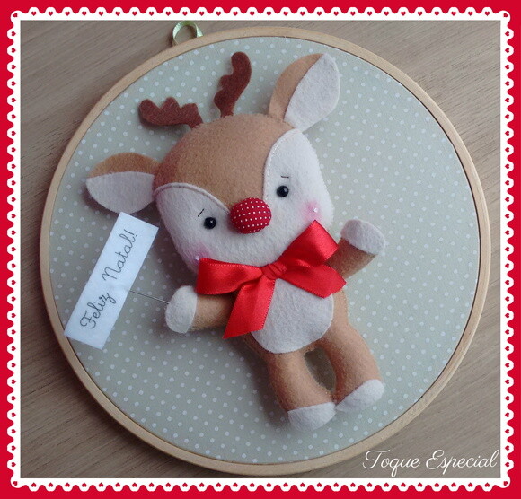 Quadro Decorativo Natal Rena